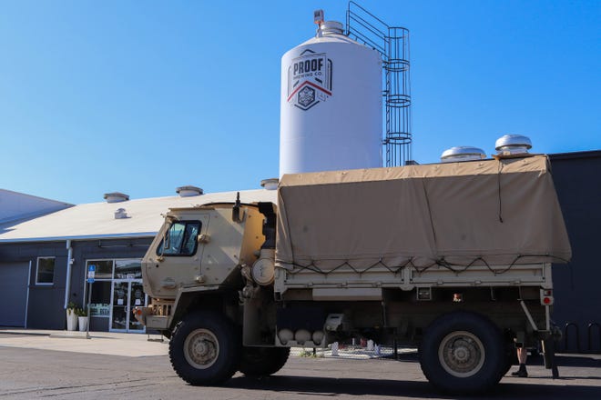 Proof supplies National Guard with hand sanitizer