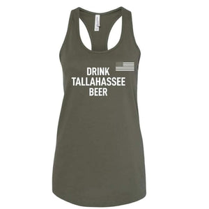 "Drink Tallahassee Beer" - American Flag - Green