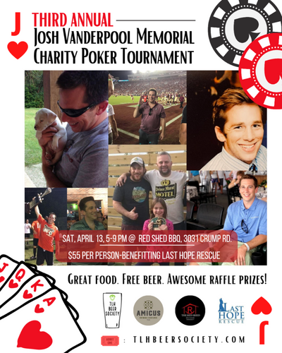 3rd Annual Josh Vanderpool Memorial Charity Poker Tournament — April 13