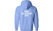 "Drink Tallahassee Beer" Full Zip Hooded Sweatshirt - Blue/White