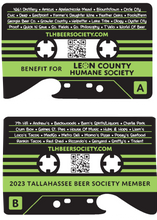2023 Tallahassee Beer Society Membership Card