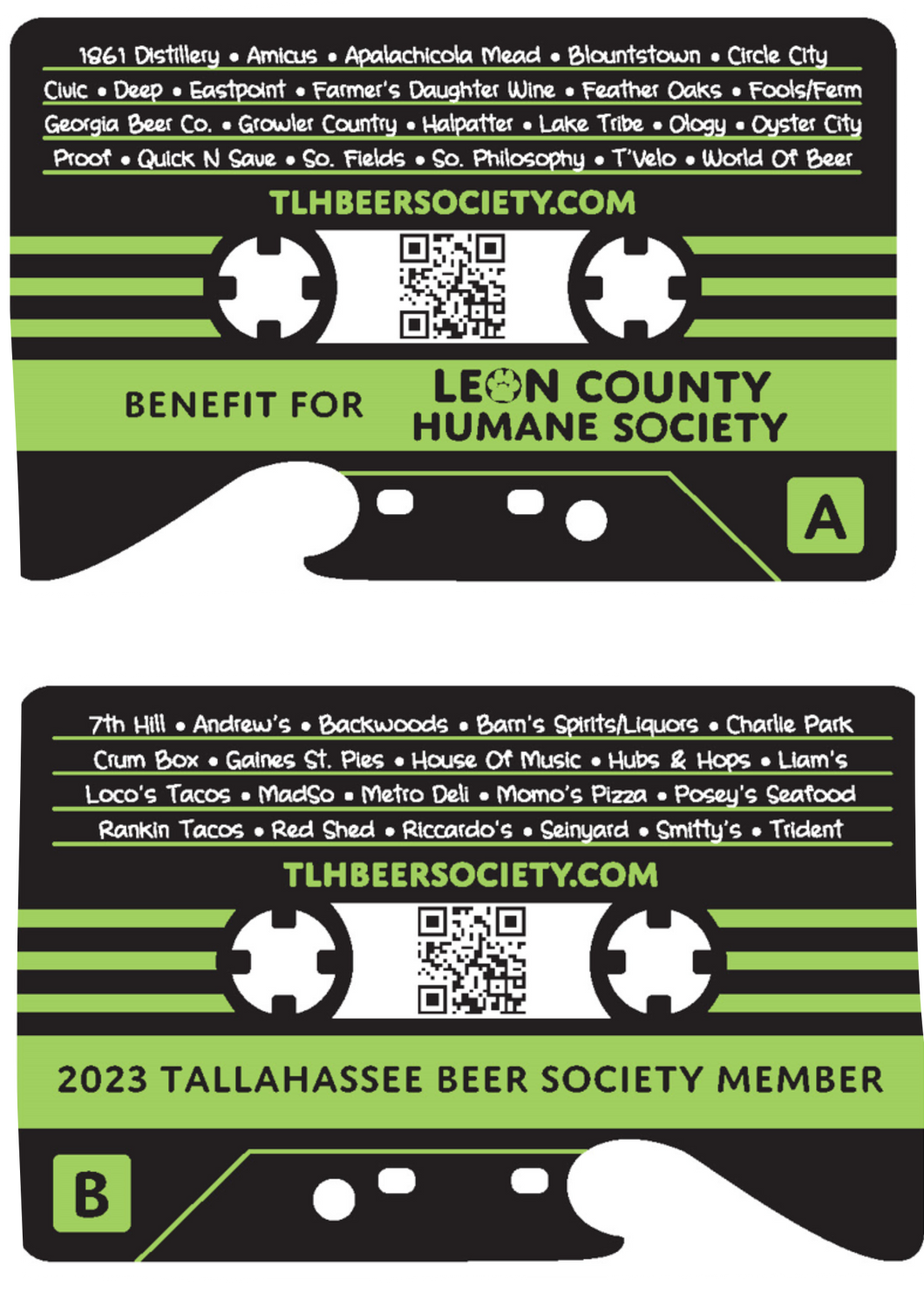2023 Tallahassee Beer Society Membership Card